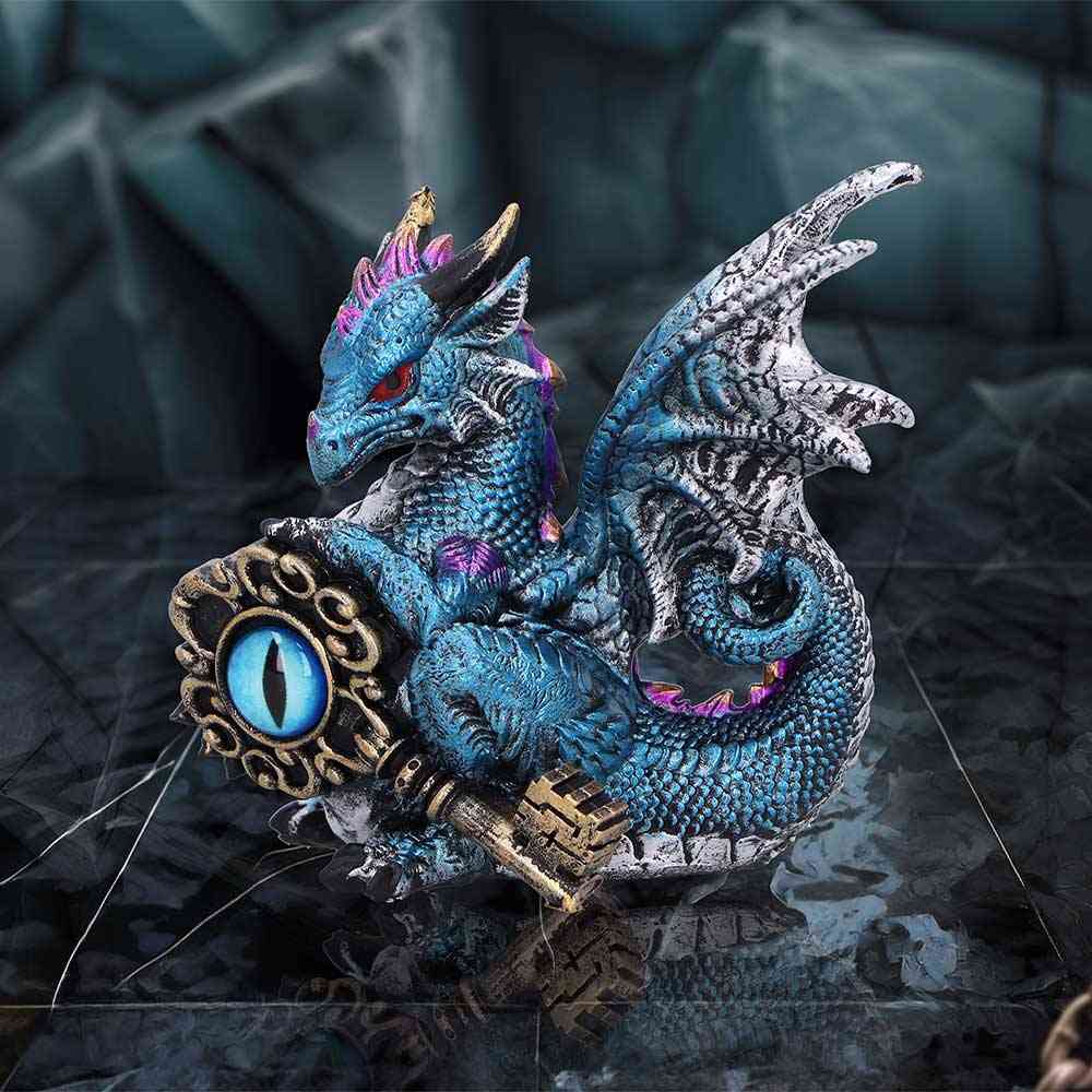 Nemesis Now - Keeper of the Key (Blue) Figurine - Dragon - Bleu